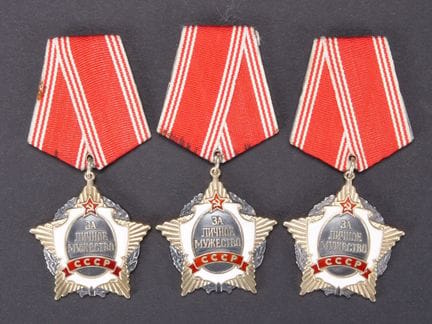 Russia. Order of Courage. Three fine reproductions