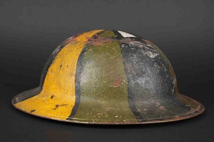 US 17 camouflage helmet. Metal helmet shell. Marke