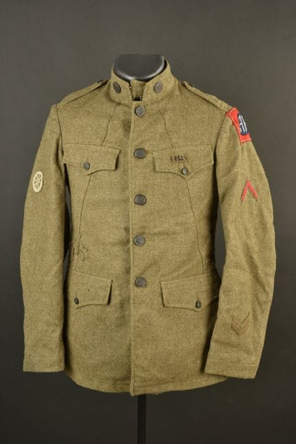 U.S. World War I jacket. 1918 Pershing Coat model.