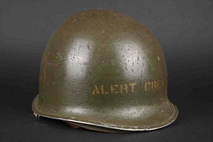 USM1 helmet with name marking. USM1 helmet shell, 