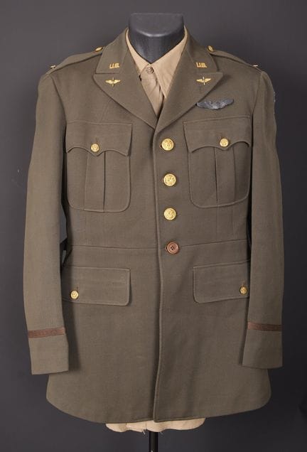 USAAF officer's uniform. Includes a chocolate-brow