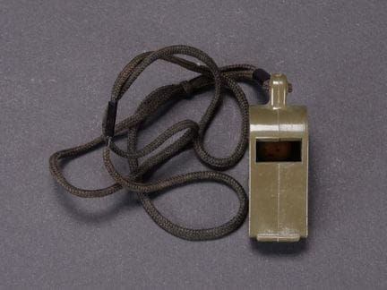 U.S. Navy whistle. Bakelite model. Lanyard include