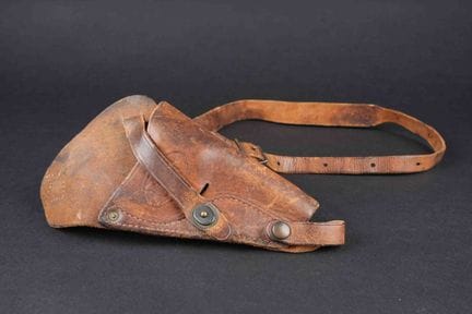 Chest holster for a Colt .45 US Navy. Made of thic