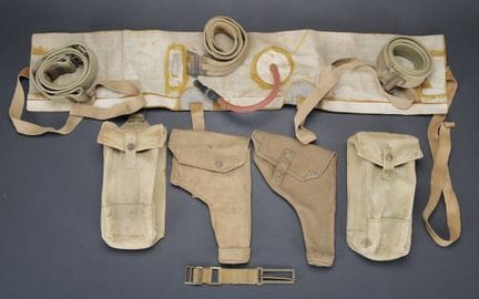 British equipment. Includes a Webley pistol holste