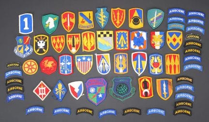 Postwar U.S. insignia. Includes an insignia from t