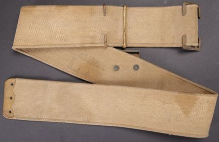 British WWI belt. Made of heavy web canvas, with b