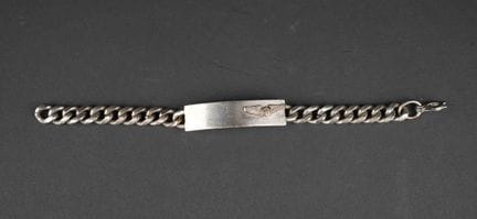 Bracciale USAAF. In metallo, colore argento. Bracc