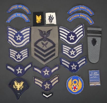 US Air Force and US Navy insignia. Includes an 8th