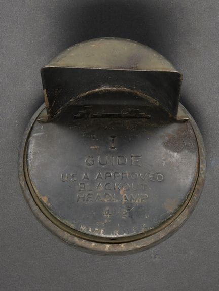 U.S. blackout headlamp. Metal construction. Approx