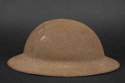 US 17 helmet. Metal helmet shell. Marked "ZC 19." 
