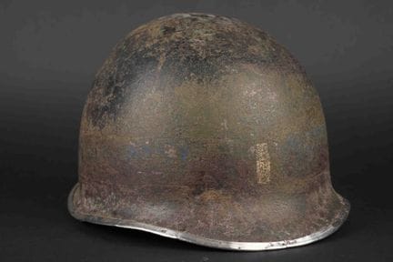 Helmet shell from a Naval Amphibious Unit officer.