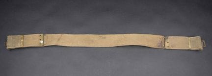 British belt. Made of heavy web fabric. Brass buck