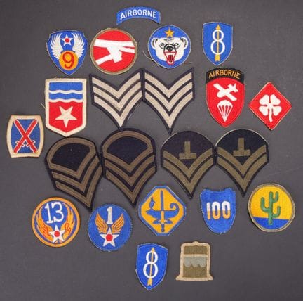 U.S. insignia. Includes a 13th Air Force insignia,