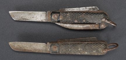 Jack Knife. Two multi-purpose knives. Lanyard ring