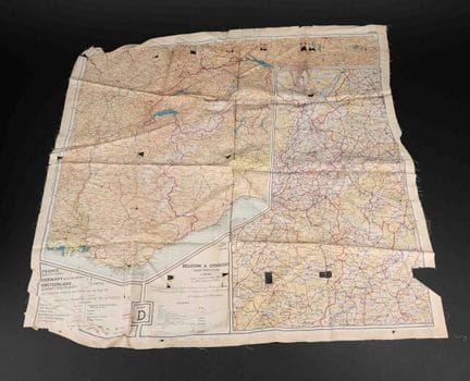 Mappa di fuga in seta. Modello bifacciale 43D e 43