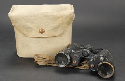 Britisches Fernglas. Tasche aus robustem Web-Stoff