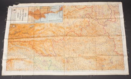 Mappa da evasione in seta: Indocina francese, Birm