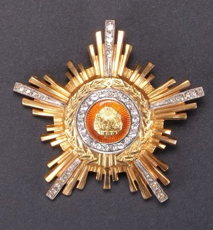 Rumänien. Plakette des Ordens des Sterns der Sozia