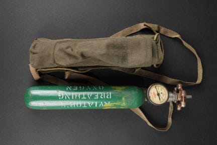 Bombola di ossigeno USAAF. Bella bombola in metall