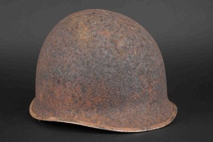 USM1 helmet. USM1 helmet shell is heavily oxidized