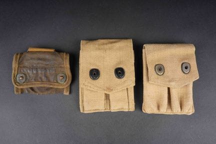 Colt 45 magazine pouches. Two canvas pouches. Two 