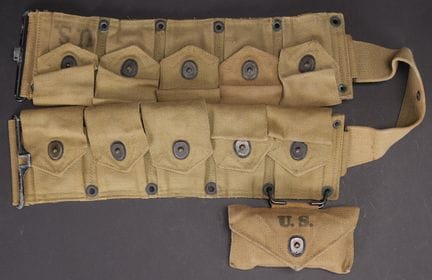 Garand belt. Made of heavy OD3 canvas. All snap fa
