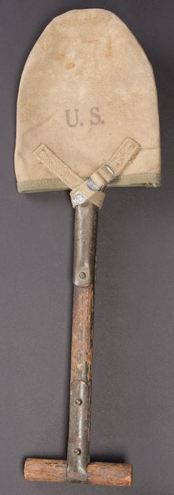 US T-handle shovel. Wooden handle with 20% of the 