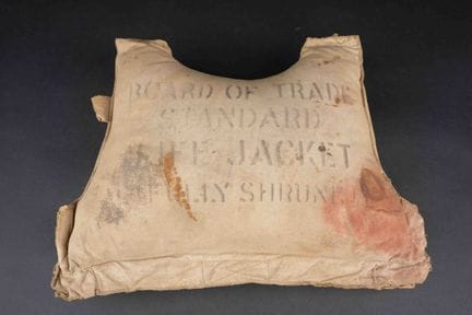 Part of a U.S. Navy survival vest from Normandy. M