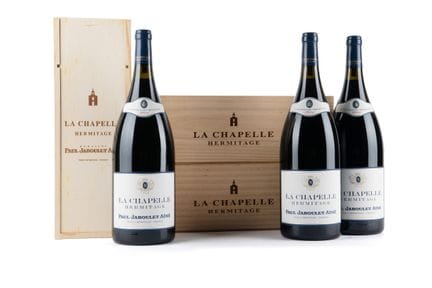 2014年 P. Jaboulet，埃米塔日，拉沙佩尔，3瓶大瓶装
酒瓶状况：3×1大瓶装，原装木箱