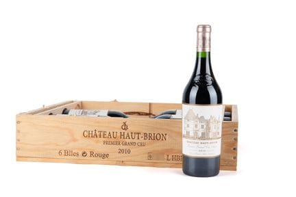 Château Haut-Brion 2010, lot de 6 bouteilles
État 