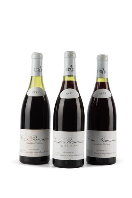 1978 Maison Leroy, Vosne-Romanée, 3 bouteilles
Éta