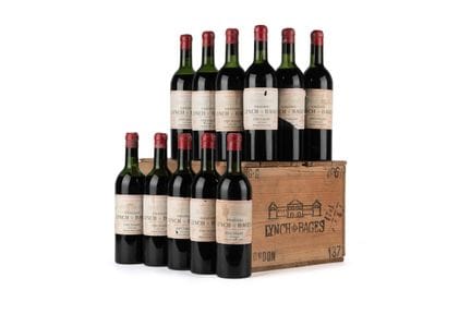Château Lynch-Bages 1961, 9 bouteilles
État des bo