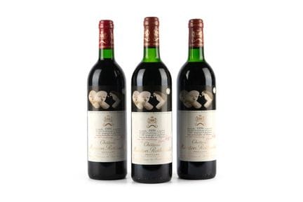 Chateau Mouton Rothschild 1986, 3 bottle
Bottle co