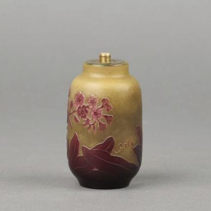 Établissements Gallé. PIED DE LAMPE en verre doubl