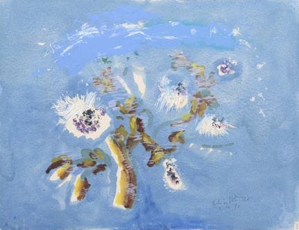 Lilian E. WHITTEKER (1895–1978) Thistles on a Blue