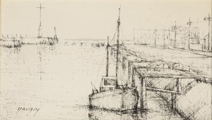 Jean-Pierre DAUBIN (1942) Fishing Port. Etching si