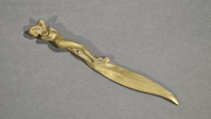 Maurice BOUVAL (1863–1916) Gilded bronze PAPER CUT