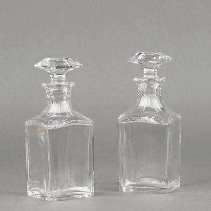 BACCARAT. Deux CARAFES A WHISKY en cristal modèle 