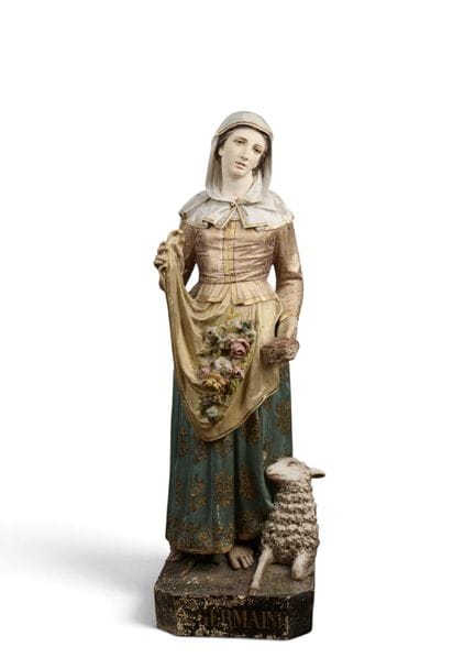 GISCARD, Toulouse. Saint Germaine. Polychrome plas