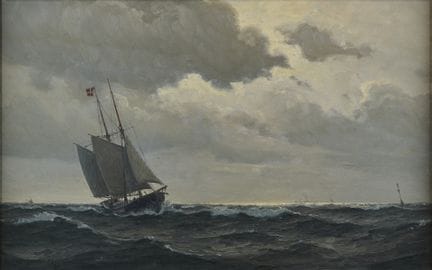 Olsen, Christian Benjamin (1873–1935): Ship on the