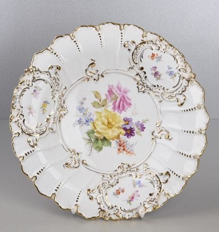 Plato de gala de Meissen, primera selección, con p