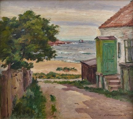 克莱门森，克莱门·耶佩（1885-1964）：《带房屋的海岸风景》
克莱门森，克莱门·耶佩（1885