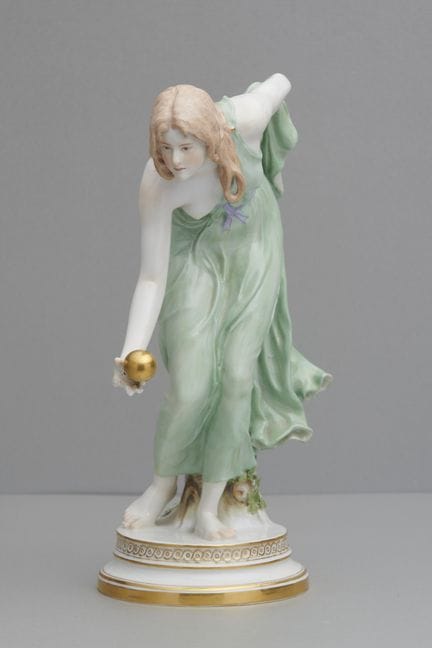 Meissen, jugadora de bolas, diseño de Walter Schot