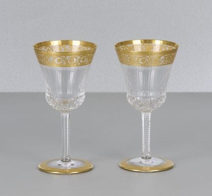 Saint Louis Thistle Gold, 2 vasos, con marca graba
