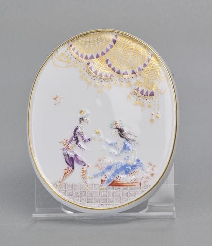 Placa decorativa de Meissen, motivo «Las mil y una