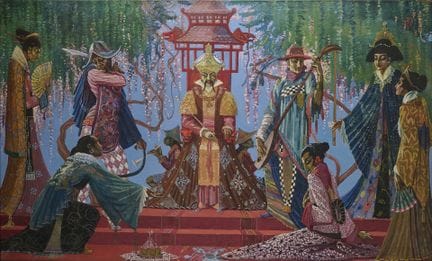 19th-Century French School, Asian Temple Scene
19t