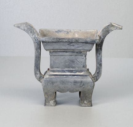 Chinese incense burner, pewter, probably 19th cent