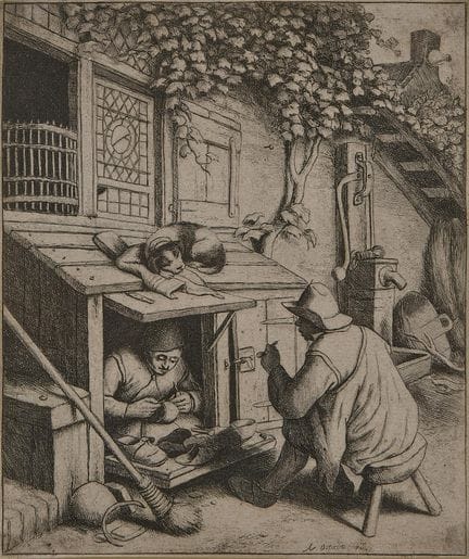 范·奥斯塔德，阿德里安（1610-1685）：《鞋匠》
范·奥斯塔德，阿德里安（1610-1685）