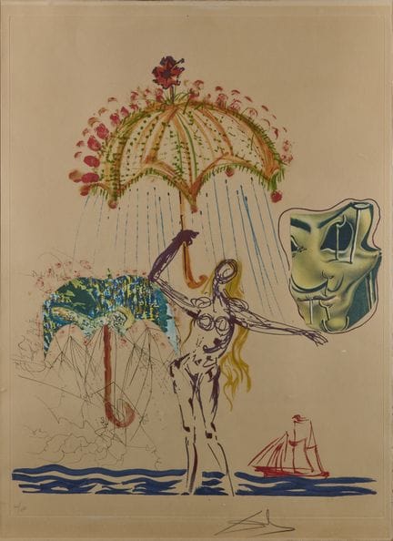 达利，萨尔瓦多（1904-1989）：《喷雾液反伞》（F）
达利，萨尔瓦多（1904-1989）， 