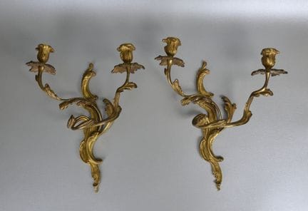 Paire d'appliques Louis XVI, dorées
Paire d'appliq